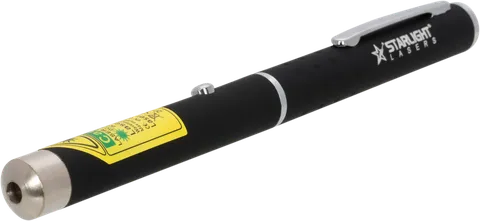 Green laser pen X1 seen from the front at an angle