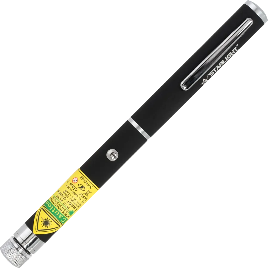 X2 green laser pen with pattern cap projecting shapes, with AAA batteries
