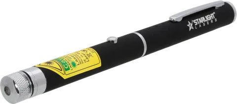 Green laser pen X2 seen from the front at an angle