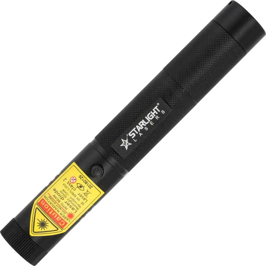 R1 Pro rechargeable red laser pointer in aluminium with charger and safety keys