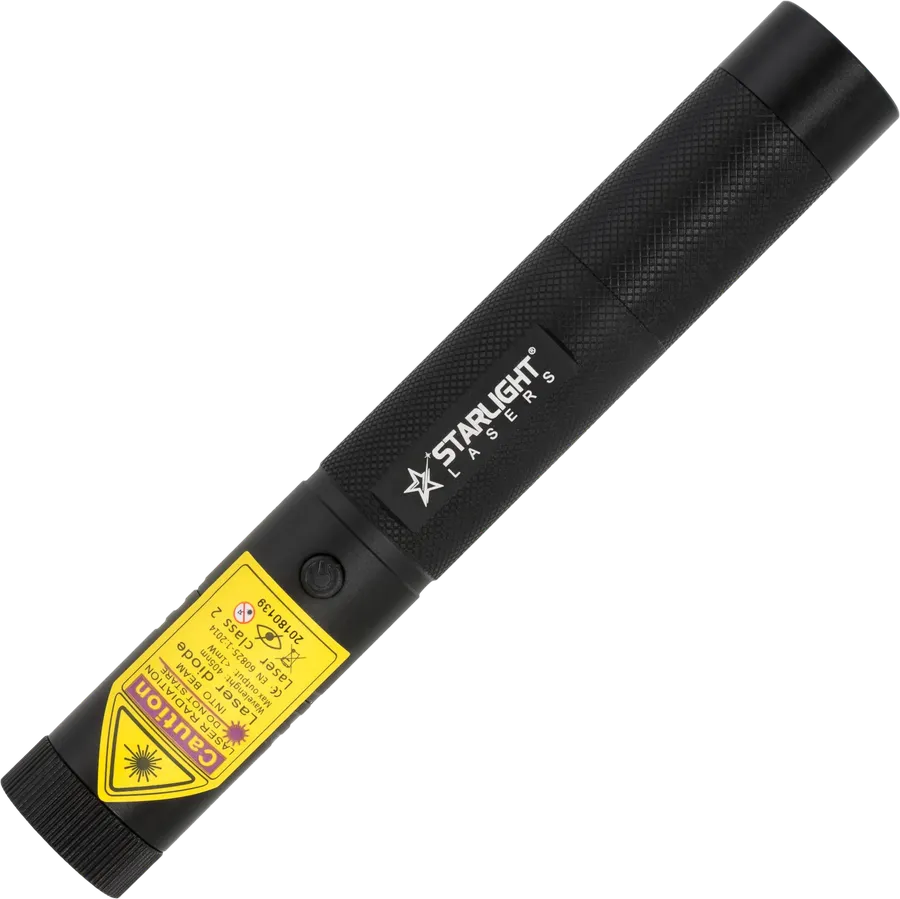 V1 Pro rechargeable violet 405 nm laser pointer with 18650 battery and charger
